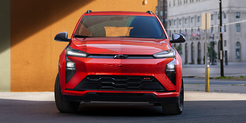 A red Chevrolet Bolt EV