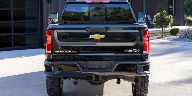 2025 Chevrolet Silverado 2500 HD black back side view