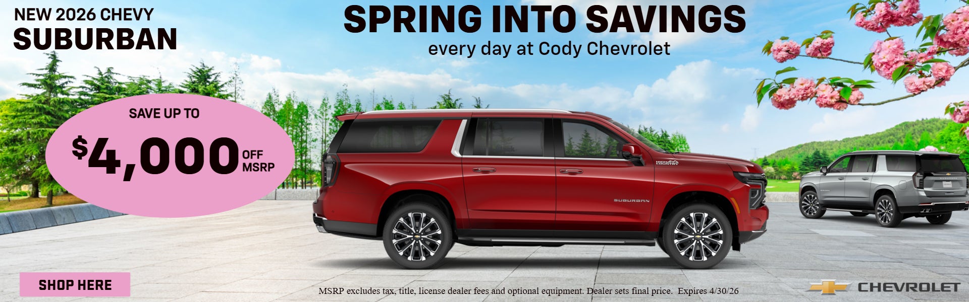 Save up to $4,00 Off MSRP